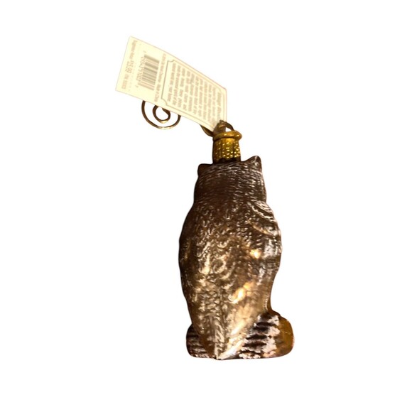 Owl Old World Christmas Wise Old Owl Glass Ornament New w/ Tag Woodland Animal - Picture 2 of 5